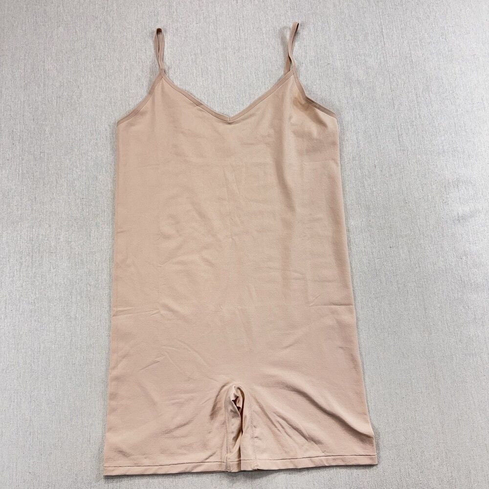 Old Navy Women XL Nude Beige Cami Shapewear Bodysuit Romper Shorts NWT